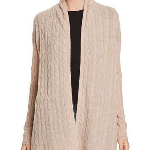 Bloomingdale's Sweaters - Bloomingdale's Cable-Knit Cashmere Cardigan Sz S